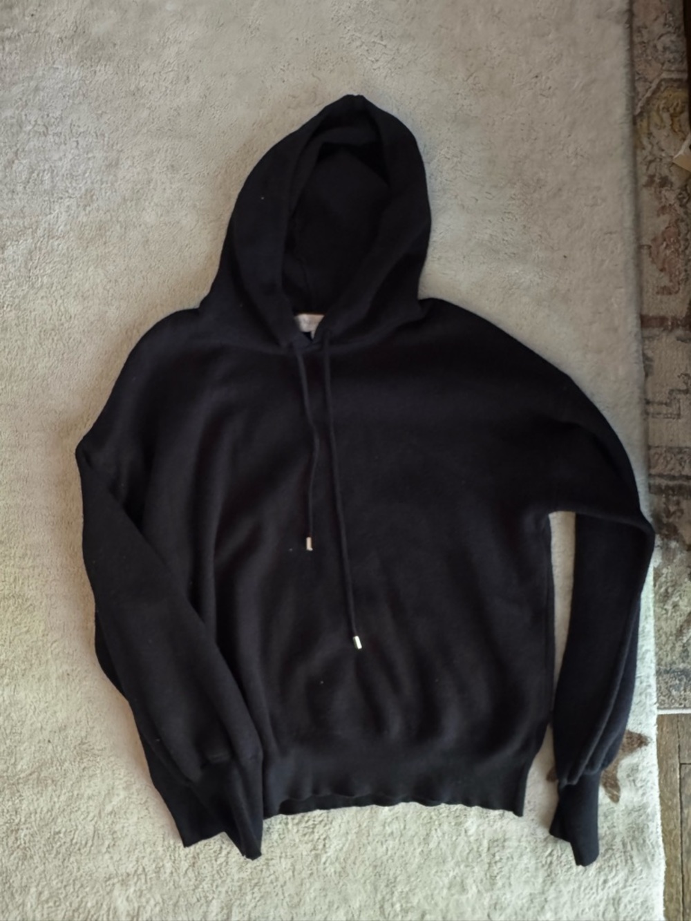 Philosophy by Anthropologie Black Knit Hoodie Size XL